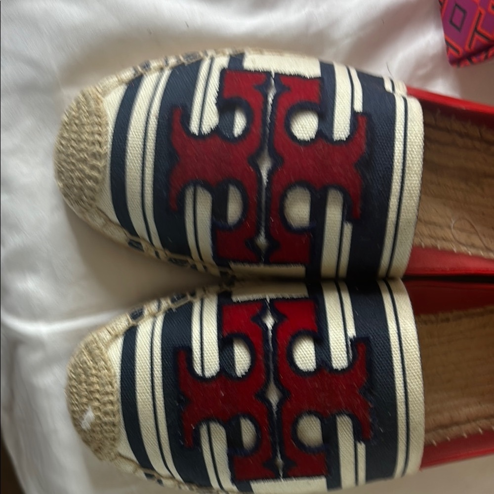 Tory Burch Red and Blue Women's Loafers - Picture 4 of 12